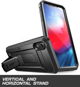 img 3 attached to Чехол SUPCASE серии Unicorn Beetle Pro для iPhone XR - полнокорпусный защитный чехол с клипсой и защитным стеклом (черный)