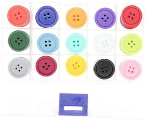 img 3 attached to Pack of 90 Resin Buttons – 15 Colors, 1 Inch (25mm) Diameter – Ideal for DIY Sewing Crafts – SHUNLI