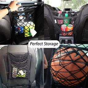 img 2 attached to 🐶 DYKESON Dog Car Net Barrier: Auto Safety Mesh Organizer & Stretchable Storage Bag for Safer Driving with Children and Pets in Cars/SUVs