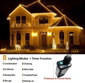 img 3 attached to 🎄 Enhance Your Christmas Spirit with 400 LED 33ft Curtain Fairy String Lights – Perfect for Indoor and Outdoor Decorations, Weddings, Parties, and Holidays!