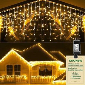 img 4 attached to 🎄 Enhance Your Christmas Spirit with 400 LED 33ft Curtain Fairy String Lights – Perfect for Indoor and Outdoor Decorations, Weddings, Parties, and Holidays!