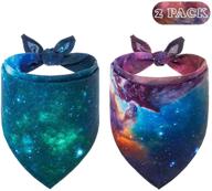 🐾 pupteck fancy galaxy style dog bandanas: soft triangle scarf handkerchief for dogs, cats & small pets - trendy accessories логотип