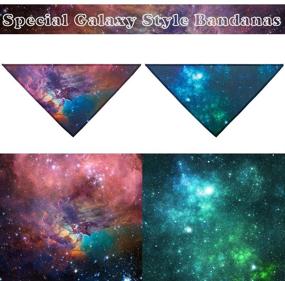 img 2 attached to 🐾 PUPTECK Fancy Galaxy Style Dog Bandanas: Soft Triangle Scarf Handkerchief for Dogs, Cats & Small Pets - Trendy Accessories