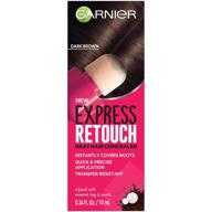🎨 garnier hair color express retouch dark brown root touch up for gray hair concealer, 1 count logo
