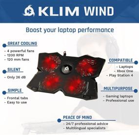 img 3 attached to 💨 KLIM Wind Laptop Cooling Pad - Powerful Cooling for 11-17 Inch Laptops & PS4 - 4 Fans - Lightweight, Quiet, Slim Design - USB Laptop Stand - 2021 Version - Black