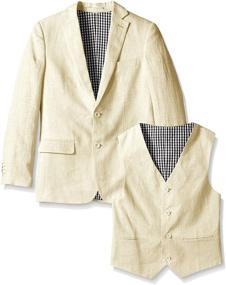 img 1 attached to Isaac Mizrahi Boys Linen Outfit for Boys' Clothing