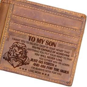 img 1 attached to Engraved Bifold Wallet Forever AMZ W04 008: Stylish Men's Accessories for Wallets, Card Cases & Money Organizers - Perfect for MomSon Relationship