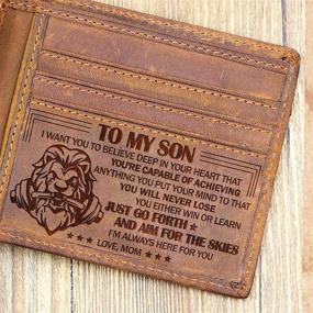 img 3 attached to Engraved Bifold Wallet Forever AMZ W04 008: Stylish Men's Accessories for Wallets, Card Cases & Money Organizers - Perfect for MomSon Relationship