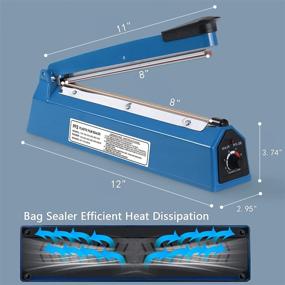 img 3 attached to 🔒 8in Heat Sealer Bag Sealer Machine - Keep Food Freshnes with Durable Impulse Heat Sealer