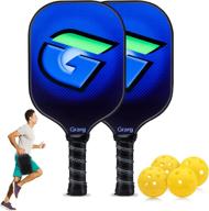 graphite pickleball paddles set by grarg - 2 usapa standard rackets, 4 indoor 🏓 & outdoor pickleballs, pickleball bag - perfect for women, men, and beginners in indoor/outdoor sports логотип