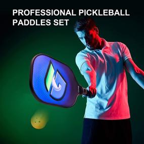 img 3 attached to Graphite Pickleball Paddles Set by Grarg - 2 USAPA Standard Rackets, 4 Indoor 🏓 & Outdoor Pickleballs, Pickleball Bag - Perfect for Women, Men, and Beginners in Indoor/Outdoor Sports