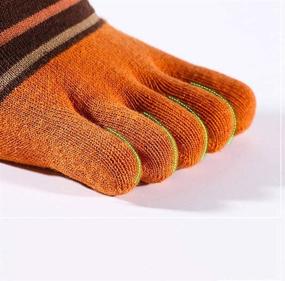img 1 attached to 🧦 Cotton Athletic Wicking Socks with Finger-Free Design