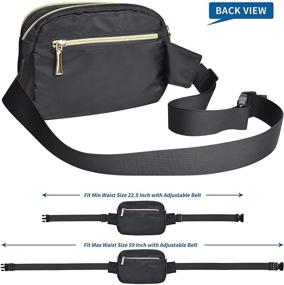 img 2 attached to 👜 Fashionable Plus Size Fanny Packs with Adjustable Belt - Ideal Hip Bags for Travel, Running, Hiking, and More!"