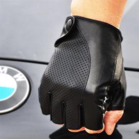 img 2 attached to Genuine Leather Perforated Sheepskin Driving Gloves