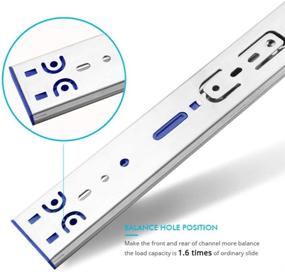 img 2 attached to 🛠️ Enhanced Load-Bearing Industrial Hardware: Hardware Solution with 3-Section Extension for Drawer Slides