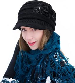 img 2 attached to Womens Beanie Hat Scarf Set: Stay Cozy with a Winter Warm Thick Knit Slouchy Skull Cap and Infinity Scarf Combo for Women