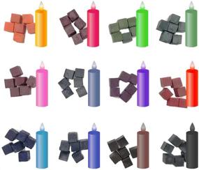 img 4 attached to Vibrant and Versatile: Enhance your Soy Candles with our DIY Soy Candle Dye Cube Coloring Wax Blocks, 12 Dye Colors and 72 Cubes for Scented Candle Making