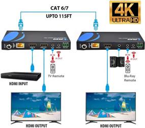 img 3 attached to 🔌 OREI HDBaseT 4K 60Hz HDMI Extender через Ethernet LAN-кабель - До 115 футов - ИК, CEC, RS-232, PoC