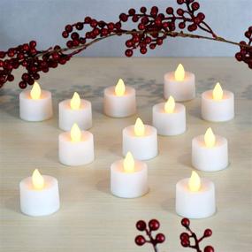 img 2 attached to 🕯️ Lumabase 36212 Amber Battery Operated LED Tea Light Candles: Effortless Ambiance On-The-Go