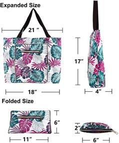 img 1 attached to Utility Flamingo Foldable Waterproof Girlfriend Women's Handbags & Wallets and Totes