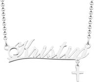 📿 sug jasmin 925 sterling silver personalized custom name necklace with cross pendant - semi-custom made | same day shipping logo