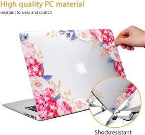 img 1 attached to 🌹 Funut MacBook Pro 13 Inch Case 2020-2016, A2338 A2289 A2251 A2159 A1989 A1706 A1708, Plastic Hard Shell Case with Keyboard Cover, Rose