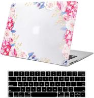 🌹 funut macbook pro 13 inch case 2020-2016, a2338 a2289 a2251 a2159 a1989 a1706 a1708, plastic hard shell case with keyboard cover, rose logo