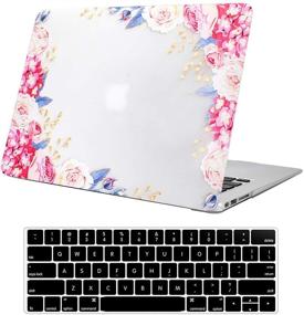 img 4 attached to 🌹 Funut MacBook Pro 13 Inch Case 2020-2016, A2338 A2289 A2251 A2159 A1989 A1706 A1708, Plastic Hard Shell Case with Keyboard Cover, Rose