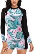 🌺 floral sleeve swimsuits: a smart protection for women's clothing by attraco logo