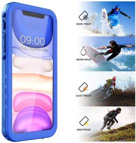 img 2 attached to 📱 SPORTLINK Waterproof Case for iPhone 11 - Full Body Heavy Duty Protection, Shockproof, Dustproof, Built-in Clear Screen Protector - Rugged Case for iPhone 11 6.1 Inch (Blue)