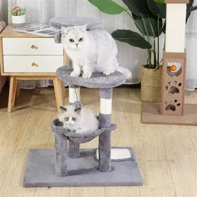 img 2 attached to petellow Cat Tree 29''/30'' with Scratching Posts & Perch Hammock - Small Cat Activity Tree for Small Cats Kittens - Beige/Grey