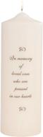 🕯️ ivory wedding unity memorial candle by celebration candles - 9-inch, includes generic verse logo