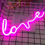 🌟 iceagle love neon signs: illuminate your space with usb/battery-powered decor light for bedroom, christmas & party ambiance in girls' living room (pink) логотип