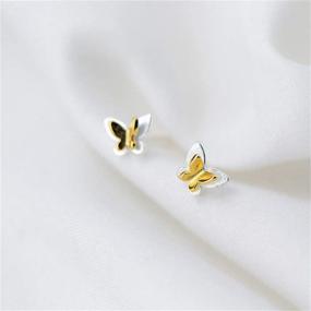 img 1 attached to 🦋 Stunning S925 Sterling Silver Butterfly Stud Earrings - Small, Cute, Hypoallergenic Jewelry for Women & Girls - Perfect Christmas & Thanksgiving Gifts for Daughter