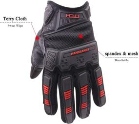 img 3 attached to 🧤 Stay Hands-On with HANDLANDY's Touchscreen Reducing Breathable Mechanics Gloves