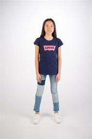 img 3 attached to Рубашка Levis Classic Batwing T Shirt Ringer: Стильная одежда для девочек на высшем уровне!