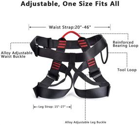 img 3 attached to Weanas Thicken Climbing Harness with Enhanced Waist 🧗 Safety, Wide Half Body Harness for Mountaineering and Increased Protection