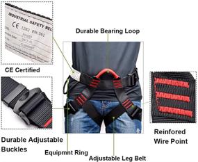 img 1 attached to Weanas Thicken Climbing Harness with Enhanced Waist 🧗 Safety, Wide Half Body Harness for Mountaineering and Increased Protection