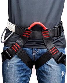 img 4 attached to Weanas Thicken Climbing Harness with Enhanced Waist 🧗 Safety, Wide Half Body Harness for Mountaineering and Increased Protection