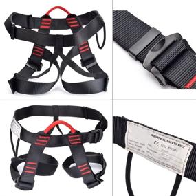 img 2 attached to Weanas Thicken Climbing Harness with Enhanced Waist 🧗 Safety, Wide Half Body Harness for Mountaineering and Increased Protection