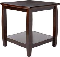 ☕ cappuccino marina end table with convenient bottom shelf - optimize your search! logo