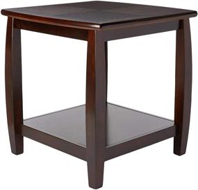 img 3 attached to ☕ Cappuccino Marina End Table with Convenient Bottom Shelf - Optimize Your Search!