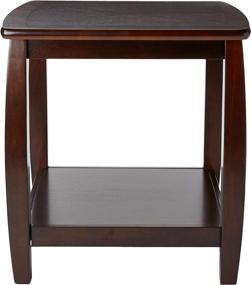 img 2 attached to ☕ Cappuccino Marina End Table with Convenient Bottom Shelf - Optimize Your Search!