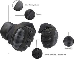 img 2 attached to 🧤 HIKEMAN Tactical Army Military Gloves: Full Finger Touch Screen Gloves for Men - Perfect for Cycling, Motorcycle, Hunting, Shooting, Hiking, Camping, Airsoft, and Paintball with Hard Knuckle and Rubber Grip