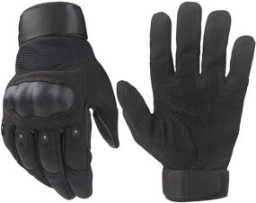 img 4 attached to 🧤 HIKEMAN Tactical Army Military Gloves: Full Finger Touch Screen Gloves for Men - Perfect for Cycling, Motorcycle, Hunting, Shooting, Hiking, Camping, Airsoft, and Paintball with Hard Knuckle and Rubber Grip