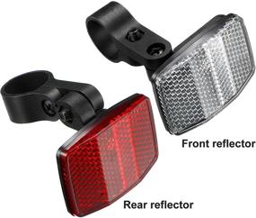 img 2 attached to 🚲 Hestya 4-Piece Bike Front and Rear Reflectors Kit – Enhance Bike Safety with Red and White Handlebar and Seatpost Bicycle Reflectors