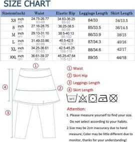 img 2 attached to slimour Women's Leggings with Attached Skirt: Perfect for Tennis, Golf, Exercise, and Hiking!