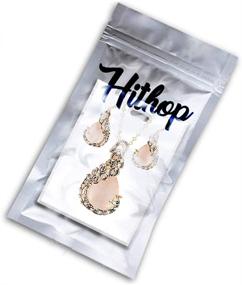 img 2 attached to 💎 Hithop Vintage Women's Peacock Waterdrop Rhinestone Pendant Necklace Earrings Crystal Jewelry Set