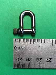 img 2 attached to 🔗 Premium Marine Grade Stainless Steel 316 D Shackle - 5/32" (4mm) - Pack of 5