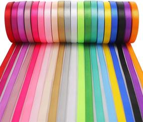 img 3 attached to 🎀 Satin Ribbon 2/5 Inch Wide - 20 Vibrant Colors - 600 Yards - Ideal for Gift Wrapping, Crafts, Sewing, Party, Wedding Decoration